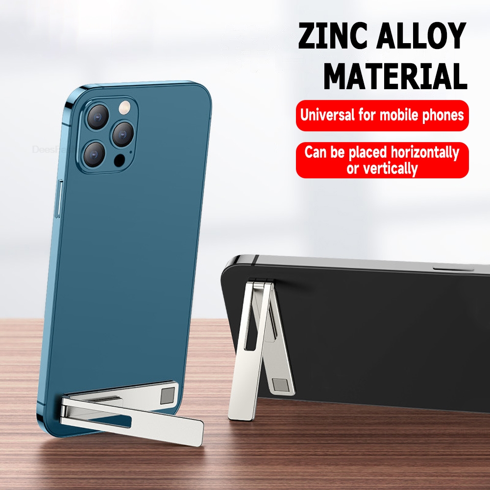 Kickstand Adjustable - Metal Çelik Katlanabilir Telefon Tutucu Evrensel
