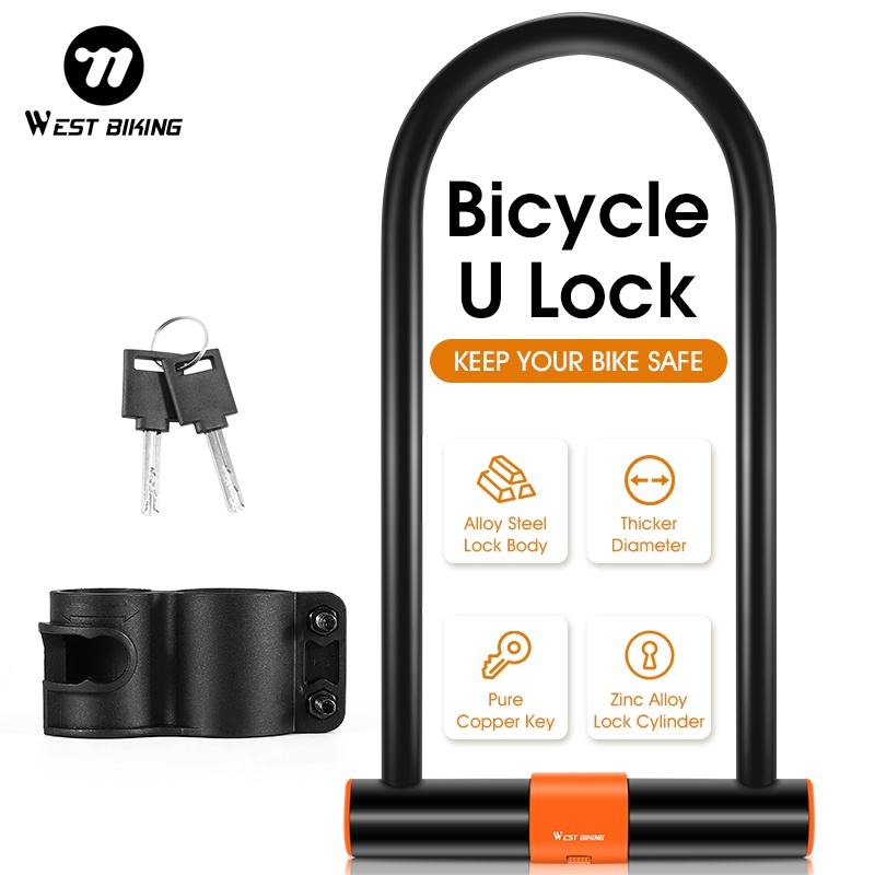 U Lock Heavy Duty - WEST BIKING Çift Açılımlı U Bisiklet