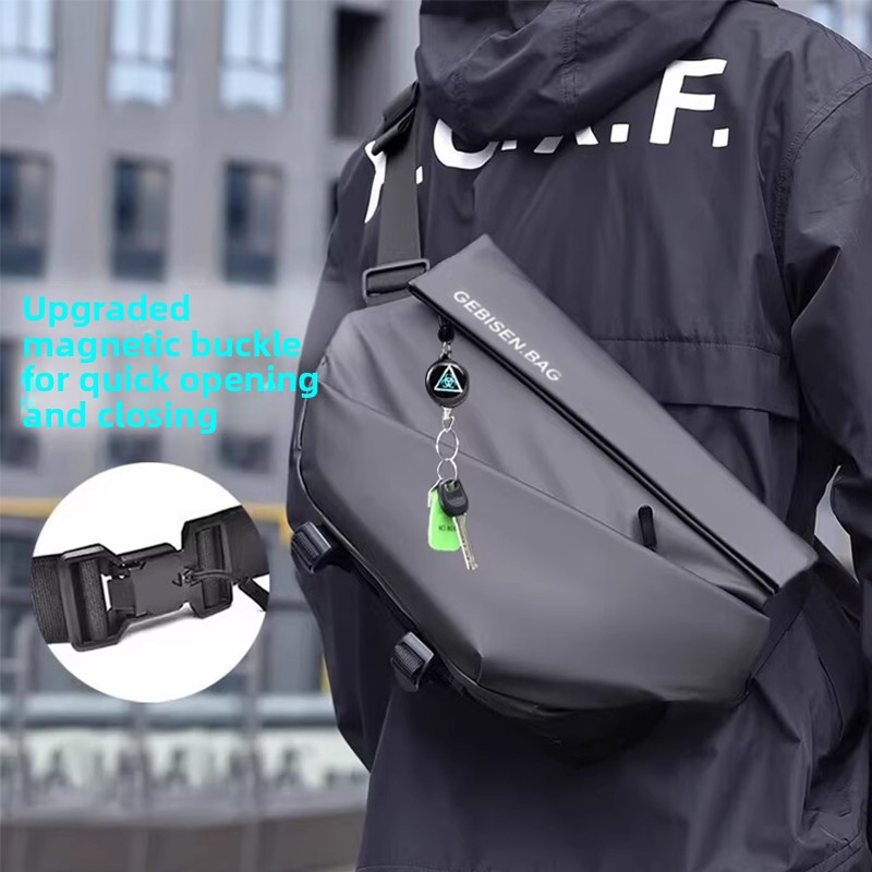 Cycling For Commute - Manyetik Tokalı Erkekler İçin Çapraz Askılı
