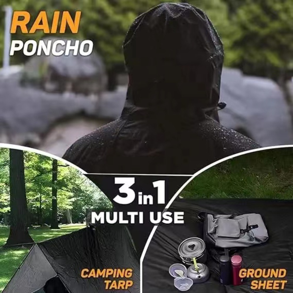 Cycling Rain Jacket Commute - Su geçirmez yağmur panço hafif kapüşonlu