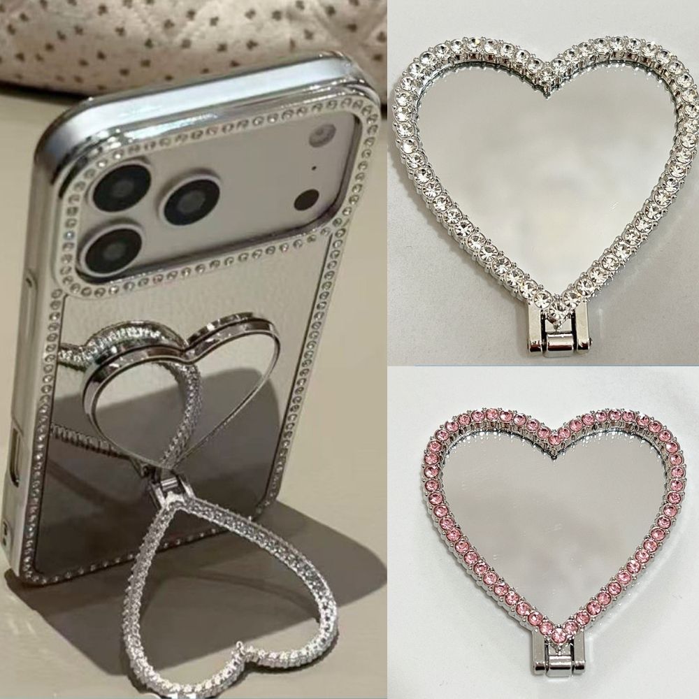 Aynalı Bling Elmas Kalp Telefo - Kickstand Adjustable incelemesi ve fiyatı