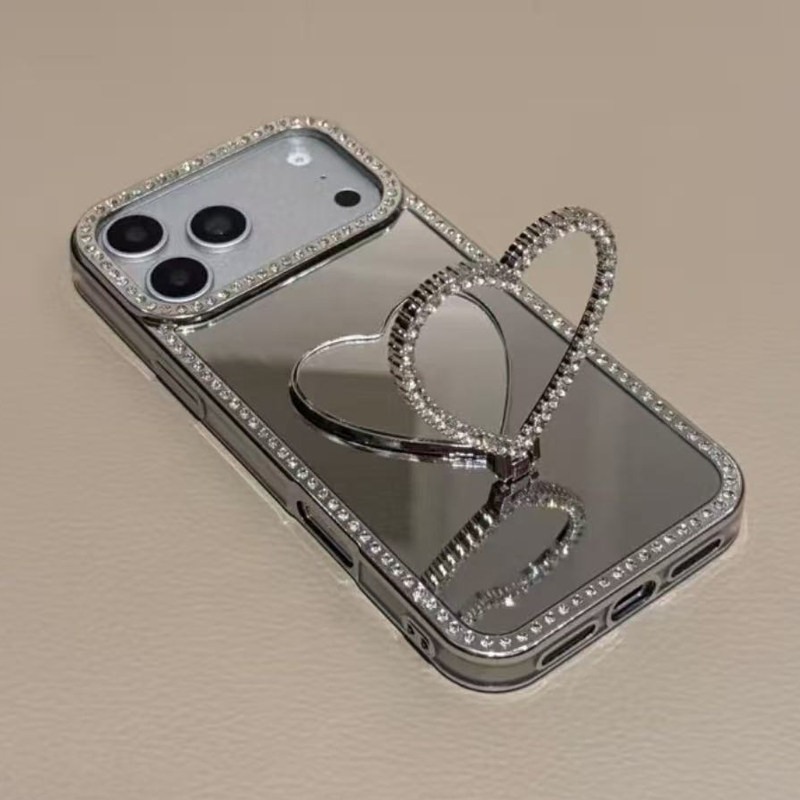 Aynalı Bling Elmas Kalp Telefo - Kickstand Adjustable incelemesi ve fiyatı